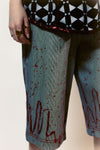 BLOOD SPLATTER DENIM SHORTS (W)